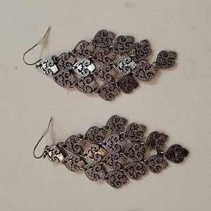 Silver chandelier earrings